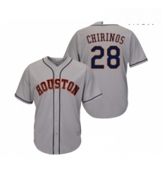 Mens Houston Astros 28 Robinson Chirinos Replica Grey Road Cool Base Baseball Jersey Mens Houston Astros 28 Robinson Chirinos Replica Grey Road Cool Base Baseball Jersey