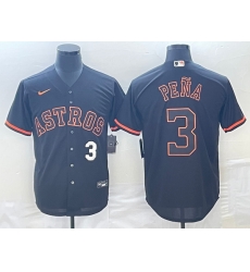 Men's Houston Astros #3 Jeremy Pena Number Lights Out Black Fashion Stitched MLB Cool Base Nike Jerseys Men's Houston Astros #3 Jeremy Pena Number Lights Out Black Fashion Stitched MLB Cool Base Nike Jerseys