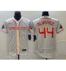 Men's Houston Astros #44 Yordan Alvarez Number White 2023 City Connect Flex Base Stitched Jersey2 Men's Houston Astros #44 Yordan Alvarez Number White 2023 City Connect Flex Base Stitched Jersey2