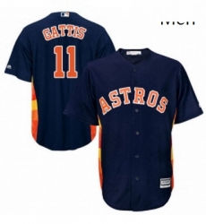 Mens Majestic Houston Astros 11 Evan Gattis Replica Navy Blue Alternate Cool Base MLB Jersey Mens Majestic Houston Astros 11 Evan Gattis Replica Navy Blue Alternate Cool Base MLB Jersey