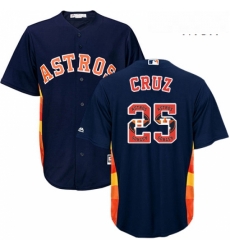 Mens Majestic Houston Astros 25 Jose Cruz Jr Authentic Navy Blue Team Logo Fashion Cool Base MLB Jersey Mens Majestic Houston Astros 25 Jose Cruz Jr Authentic Navy Blue Team Logo Fashion Cool Base MLB Jersey