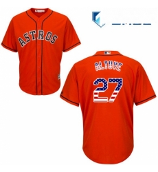 Mens Majestic Houston Astros 27 Jose Altuve Authentic Orange USA Flag Fashion MLB Jersey Mens Majestic Houston Astros 27 Jose Altuve Authentic Orange USA Flag Fashion MLB Jersey