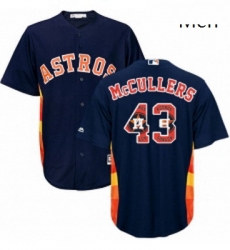 Mens Majestic Houston Astros 43 Lance McCullers Authentic Navy Blue Team Logo Fashion Cool Base MLB Jersey Mens Majestic Houston Astros 43 Lance McCullers Authentic Navy Blue Team Logo Fashion Cool Base MLB Jersey