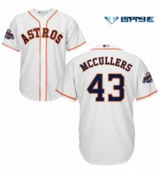 Mens Majestic Houston Astros 43 Lance McCullers Replica White Home 2017 World Series Champions Cool Base MLB Jersey Mens Majestic Houston Astros 43 Lance McCullers Replica White Home 2017 World Series Champions Cool Base MLB Jersey