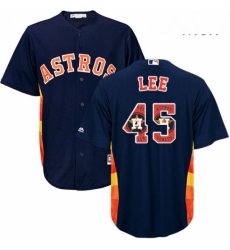 Mens Majestic Houston Astros 45 Carlos Lee Authentic Navy Blue Team Logo Fashion Cool Base MLB Jersey Mens Majestic Houston Astros 45 Carlos Lee Authentic Navy Blue Team Logo Fashion Cool Base MLB Jersey