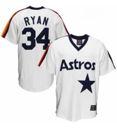 Mens Mitchell and Ness Houston Astros 34 Nolan Ryan Replica White Throwback MLB Jersey Mens Mitchell and Ness Houston Astros 34 Nolan Ryan Replica White Throwback MLB Jersey