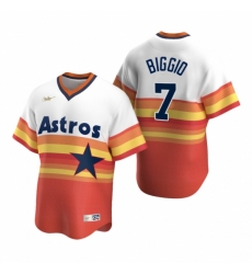 Mens Nike Houston Astros 7 Craig Biggio White Orange Cooperstown Collection Home Stitched Baseball Jerse Mens Nike Houston Astros 7 Craig Biggio White Orange Cooperstown Collection Home Stitched Baseball Jerse