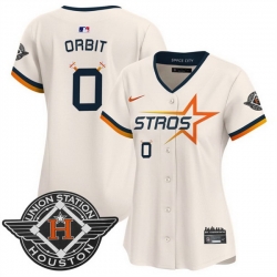 Women Houston Astros 0 Orbit Cream 2025 City Connect Limited Stitched Baseball Jersey