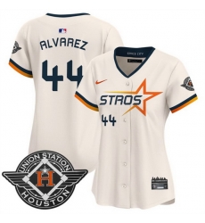 Women Houston Astros 44 Yordan Alvarez Cream 2025 City Connect Limited Stitched Baseball Jersey