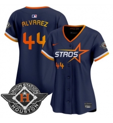 Women Houston Astros 44 Yordan Alvarez Navy 2025 City Connect Limited Stitched Baseball Jersey Women Houston Astros 44 Yordan Alvarez Navy 2025 City Connect Limited Stitched Baseball Jersey