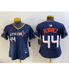 Women Houston Astros 44 Yordan Alvarez Navy 2025 City Connect With Texas Patch Limited Stitched Baseball Jersey Women Houston Astros 44 Yordan Alvarez Navy 2025 City Connect With Texas Patch Limited Stitched Baseball Jersey