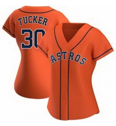 Women Houston Astros Kyle Tucker #30 Orange Cool Base Stitched Jersey Women Houston Astros Kyle Tucker #30 Orange Cool Base Stitched Jersey