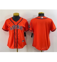 Women Houston Astros Orange With Patch Cool Base Stitched Baseball Jersey Women Houston Astros Orange With Patch Cool Base Stitched Baseball Jersey