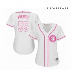 Womens Houston Astros 55 Ryan Pressly Authentic White Fashion Cool Base Baseball Jersey Womens Houston Astros 55 Ryan Pressly Authentic White Fashion Cool Base Baseball Jersey