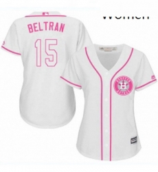 Womens Majestic Houston Astros 15 Carlos Beltran Authentic White Fashion Cool Base MLB Jersey Womens Majestic Houston Astros 15 Carlos Beltran Authentic White Fashion Cool Base MLB Jersey