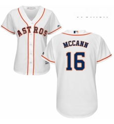 Womens Majestic Houston Astros 16 Brian McCann Replica White Home Cool Base MLB Jersey Womens Majestic Houston Astros 16 Brian McCann Replica White Home Cool Base MLB Jersey