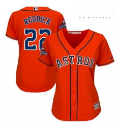 Womens Majestic Houston Astros 22 Josh Reddick Replica Orange Alternate 2017 World Series Champions Cool Base MLB Jersey Womens Majestic Houston Astros 22 Josh Reddick Replica Orange Alternate 2017 World Series Champions Cool Base MLB Jersey
