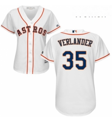 Womens Majestic Houston Astros 35 Justin Verlander Authentic White Home Cool Base MLB Jersey Womens Majestic Houston Astros 35 Justin Verlander Authentic White Home Cool Base MLB Jersey