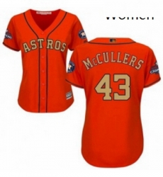 Womens Majestic Houston Astros 43 Lance McCullers Authentic Orange Alternate 2018 Gold Program Cool Base MLB Jersey Womens Majestic Houston Astros 43 Lance McCullers Authentic Orange Alternate 2018 Gold Program Cool Base MLB Jersey