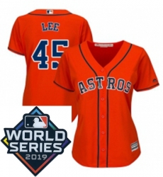 Womens Majestic Houston Astros 45 Carlos Lee Orange Alternate Cool Base Sitched 2019 World Series Patch Jersey Womens Majestic Houston Astros 45 Carlos Lee Orange Alternate Cool Base Sitched 2019 World Series Patch Jersey