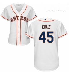 Womens Majestic Houston Astros 45 Gerrit Cole Authentic White Home Cool Base MLB Jersey Womens Majestic Houston Astros 45 Gerrit Cole Authentic White Home Cool Base MLB Jersey