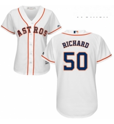 Womens Majestic Houston Astros 50 JR Richard Authentic White Home Cool Base MLB Jersey Womens Majestic Houston Astros 50 JR Richard Authentic White Home Cool Base MLB Jersey