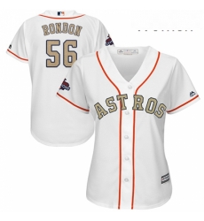 Womens Majestic Houston Astros 56 Hector Rondon Authentic White 2018 Gold Program Cool Base MLB Jersey Womens Majestic Houston Astros 56 Hector Rondon Authentic White 2018 Gold Program Cool Base MLB Jersey