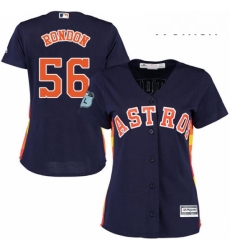 Womens Majestic Houston Astros 56 Hector Rondon Replica Navy Blue Alternate Cool Base MLB Jersey Womens Majestic Houston Astros 56 Hector Rondon Replica Navy Blue Alternate Cool Base MLB Jersey