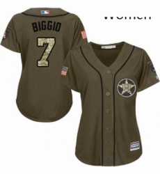 Womens Majestic Houston Astros 7 Craig Biggio Authentic Green Salute to Service MLB Jersey Womens Majestic Houston Astros 7 Craig Biggio Authentic Green Salute to Service MLB Jersey