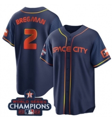 Youth Houston Astros 2 Alex Bregman Navy 2022 World Series Champions City Connect Stitched BaseballJersey Youth Houston Astros 2 Alex Bregman Navy 2022 World Series Champions City Connect Stitched BaseballJersey