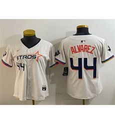 Youth Houston Astros 44 Yordan Alvarez Cream 2025 City Connect With Texas Patch Limited Stitched Baseball Jersey