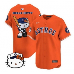 Youth Houston Astros Orange 2025 Hello Kitty Limited Baseball Jersey