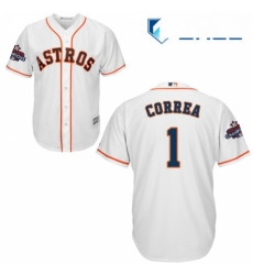 Youth Majestic Houston Astros 1 Carlos Correa Authentic White Home 2017 World Series Champions Cool Base MLB Jersey Youth Majestic Houston Astros 1 Carlos Correa Authentic White Home 2017 World Series Champions Cool Base MLB Jersey