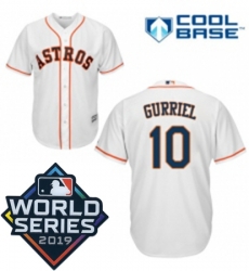 Youth Majestic Houston Astros 10 Yuli Gurriel White Home Cool Base Sitched 2019 World Series Patch jersey Youth Majestic Houston Astros 10 Yuli Gurriel White Home Cool Base Sitched 2019 World Series Patch jersey
