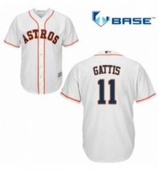 Youth Majestic Houston Astros 11 Evan Gattis Authentic White Home Cool Base MLB Jersey Youth Majestic Houston Astros 11 Evan Gattis Authentic White Home Cool Base MLB Jersey