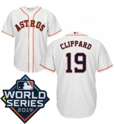 Youth Majestic Houston Astros 19 Tyler Clippard White Home Cool Base Sitched 2019 World Series Patch jersey Youth Majestic Houston Astros 19 Tyler Clippard White Home Cool Base Sitched 2019 World Series Patch jersey