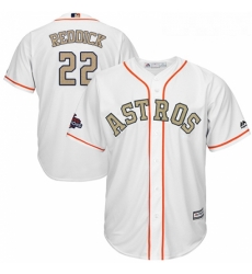 Youth Majestic Houston Astros 22 Josh Reddick Authentic White 2018 Gold Program Cool Base MLB Jersey Youth Majestic Houston Astros 22 Josh Reddick Authentic White 2018 Gold Program Cool Base MLB Jersey