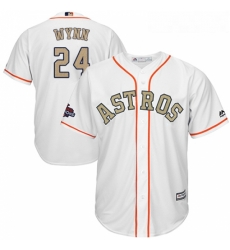 Youth Majestic Houston Astros 24 Jimmy Wynn Authentic White 2018 Gold Program Cool Base MLB Jersey Youth Majestic Houston Astros 24 Jimmy Wynn Authentic White 2018 Gold Program Cool Base MLB Jersey