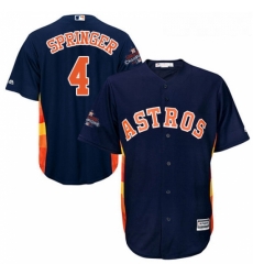 Youth Majestic Houston Astros 4 George Springer Replica Navy Blue Alternate 2017 World Series Champions Cool Base MLB Jersey Youth Majestic Houston Astros 4 George Springer Replica Navy Blue Alternate 2017 World Series Champions Cool Base MLB Jersey