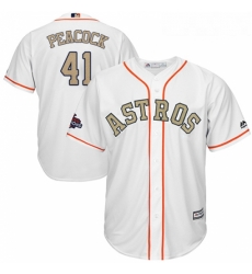 Youth Majestic Houston Astros 41 Brad Peacock Authentic White 2018 Gold Program Cool Base MLB Jersey Youth Majestic Houston Astros 41 Brad Peacock Authentic White 2018 Gold Program Cool Base MLB Jersey