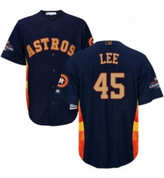 Youth Majestic Houston Astros 45 Carlos Lee Authentic Navy Blue Alternate 2018 Gold Program Cool Base MLB Jersey Youth Majestic Houston Astros 45 Carlos Lee Authentic Navy Blue Alternate 2018 Gold Program Cool Base MLB Jersey