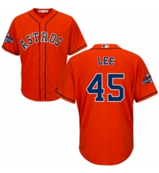 Youth Majestic Houston Astros 45 Carlos Lee Authentic Orange Alternate 2017 World Series Champions Cool Base MLB Jersey Youth Majestic Houston Astros 45 Carlos Lee Authentic Orange Alternate 2017 World Series Champions Cool Base MLB Jersey