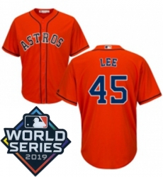 Youth Majestic Houston Astros 45 Carlos Lee Orange Alternate Cool Base Sitched 2019 World Series Patch Jersey Youth Majestic Houston Astros 45 Carlos Lee Orange Alternate Cool Base Sitched 2019 World Series Patch Jersey