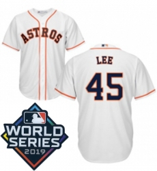 Youth Majestic Houston Astros 45 Carlos Lee White Home Cool Base Sitched 2019 World Series Patch Jersey Youth Majestic Houston Astros 45 Carlos Lee White Home Cool Base Sitched 2019 World Series Patch Jersey