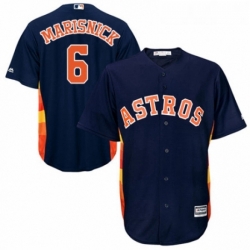 Youth Majestic Houston Astros 6 Jake Marisnick Authentic Navy Blue Alternate Cool Base MLB Jersey 