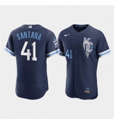 Men Kansas City Royals 41 Carlos Santana 2022 Navy City Connect Flex Base Stitched MLB jersey Men Kansas City Royals 41 Carlos Santana 2022 Navy City Connect Flex Base Stitched MLB jersey