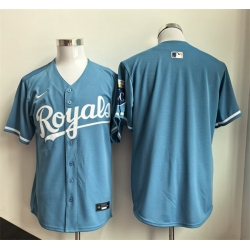 Men Kansas City Royals Blank Light Blue Limited Stitched Baseball Jersey