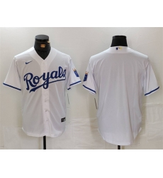 Men Kansas City Royals Blank White Cool Base Stitched Jersey Men Kansas City Royals Blank White Cool Base Stitched Jersey