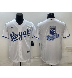 Men Kansas City Royals White Team Big Logo Cool Base Stitched Jersey Men Kansas City Royals White Team Big Logo Cool Base Stitched Jersey
