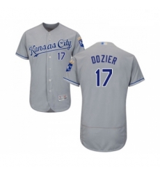 Mens Kansas City Royals 17 Hunter Dozier Grey Road Flex Base Authentic Collection Baseball Jersey Mens Kansas City Royals 17 Hunter Dozier Grey Road Flex Base Authentic Collection Baseball Jersey